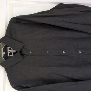 Express 1MX Fitted Shirt in Charcoal